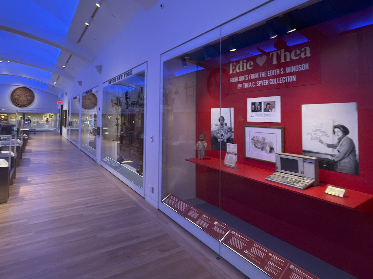 Edie ❤️ Thea display at New York Historical museum